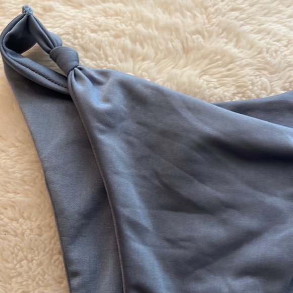 3 for $9 Pretty Little Thing Size 0 denim Blue color trian cheeky Bikini Bottom - Picture 2 of 5